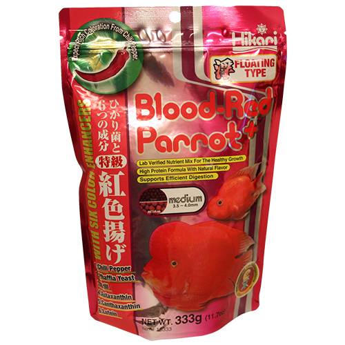 Hikari Blood Red Parrot Medium Pellet 11.7 Ounces