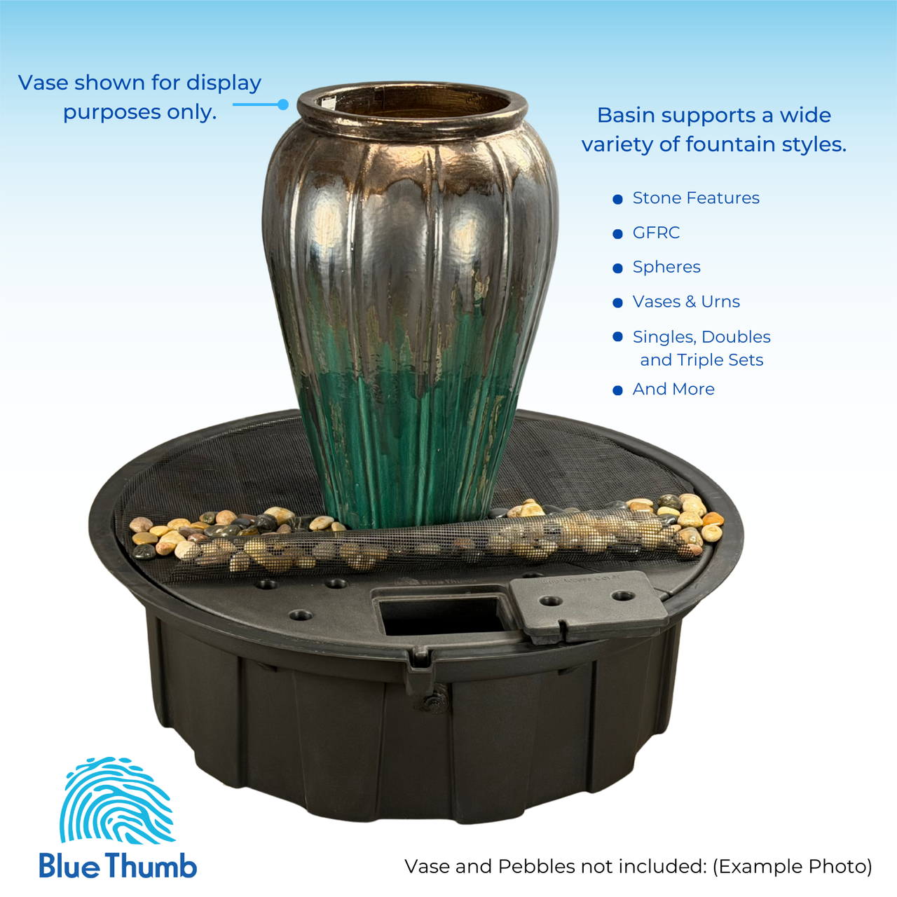 Blue Thumb AquaBox Fountain Reservoir Basins