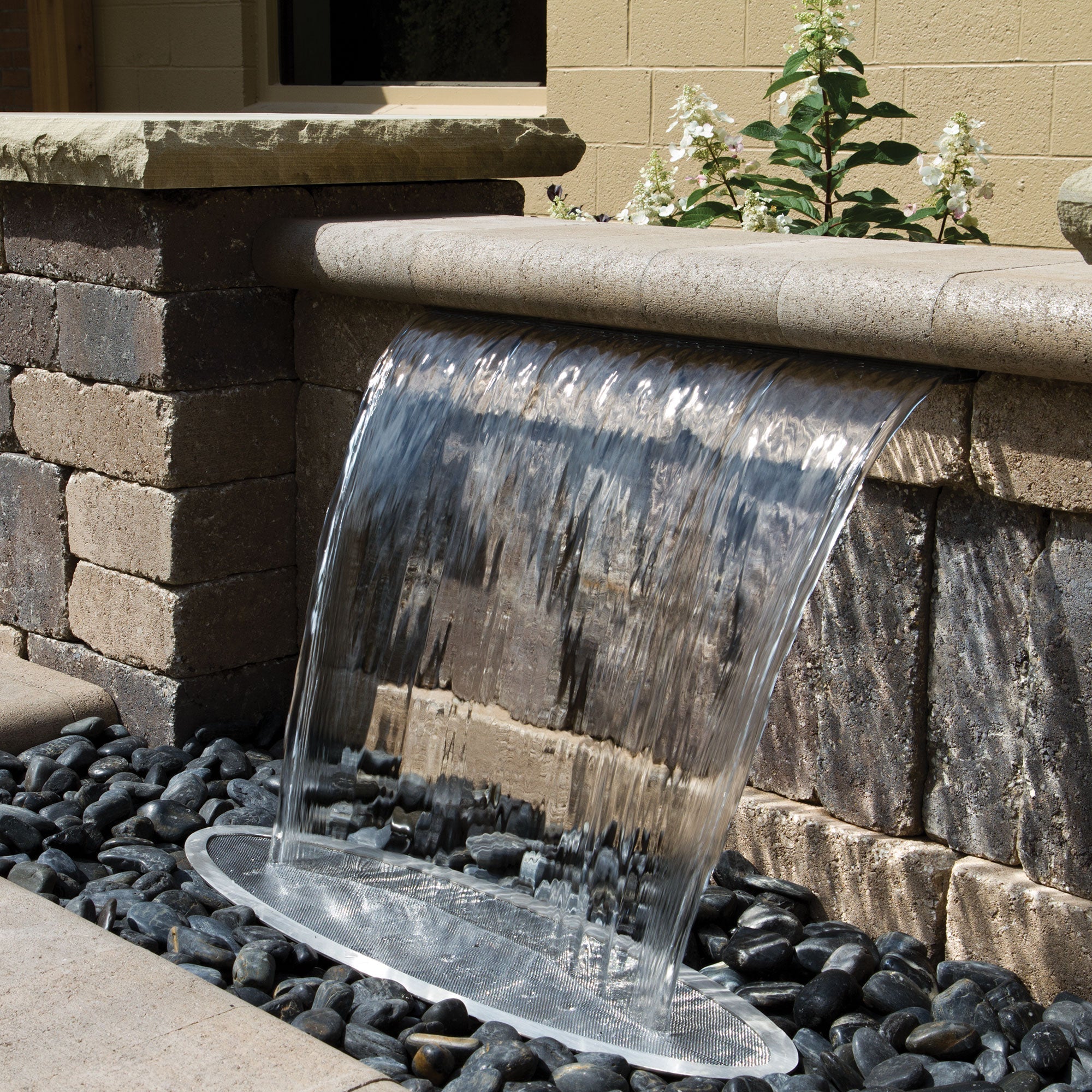 Atlantic Color-Changing LED Bar Light — lit pondless waterfall scene