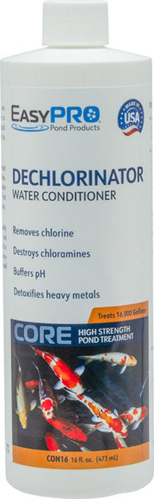 EasyPro Water Conditioner and Dechlorinator — manufacturer current packaging (EasyPro 2024 rebrand, captured 2026-04-25)