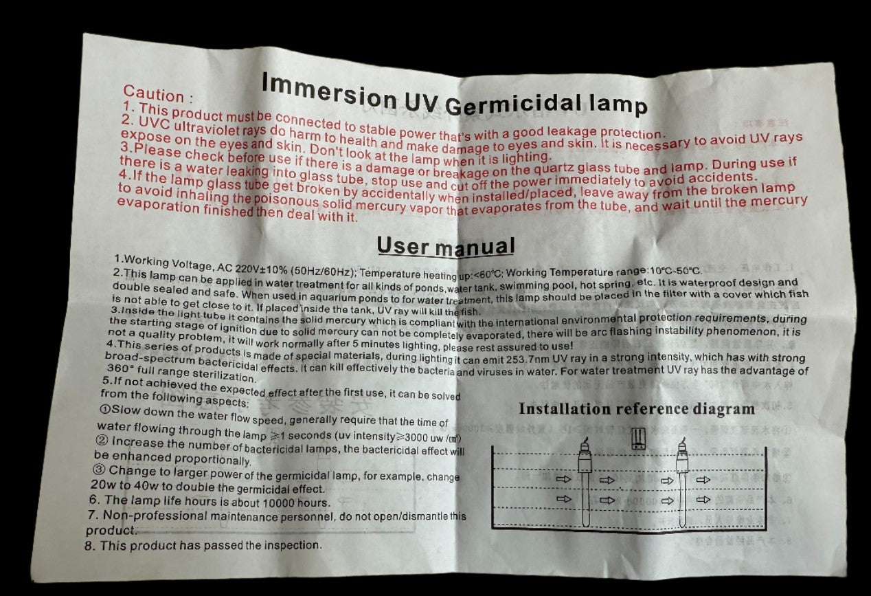 Esterilizadores UV-C sumergibles de inserción directa Periha