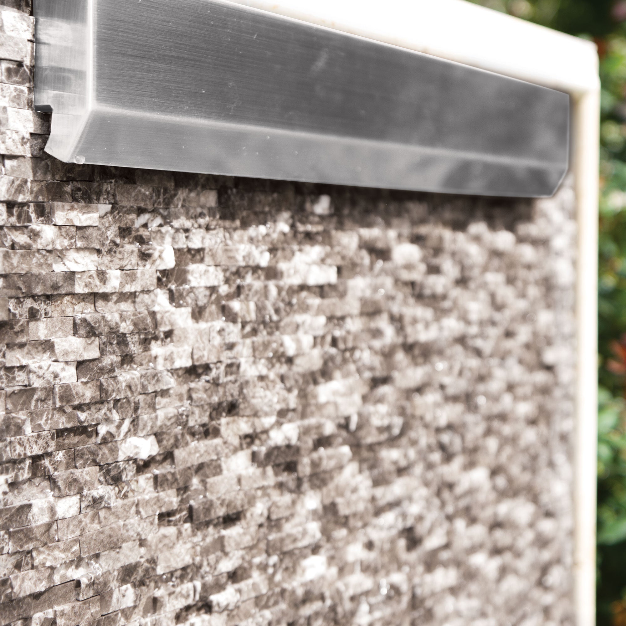 24" 316 Stainless Steel WaterWall Spillway — beauty shot (SWS24-316)