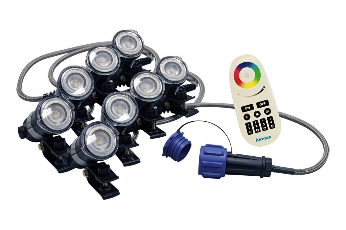 Airmax 8 LED RGBW Color-Changing Fountain Light Sets for EcoSeries Fountains - Play It Koi