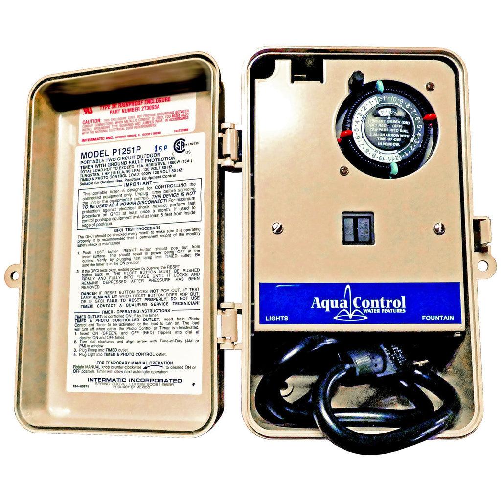 Anjon Pump & Lighting Control Box w/ Timer & Photocell - Play It Koi