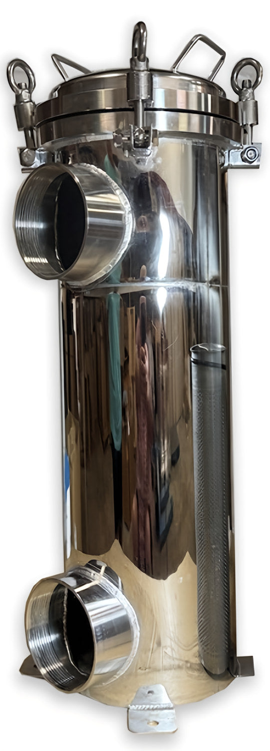 AquaSieve SS 4 inch same-side inlet and outlet