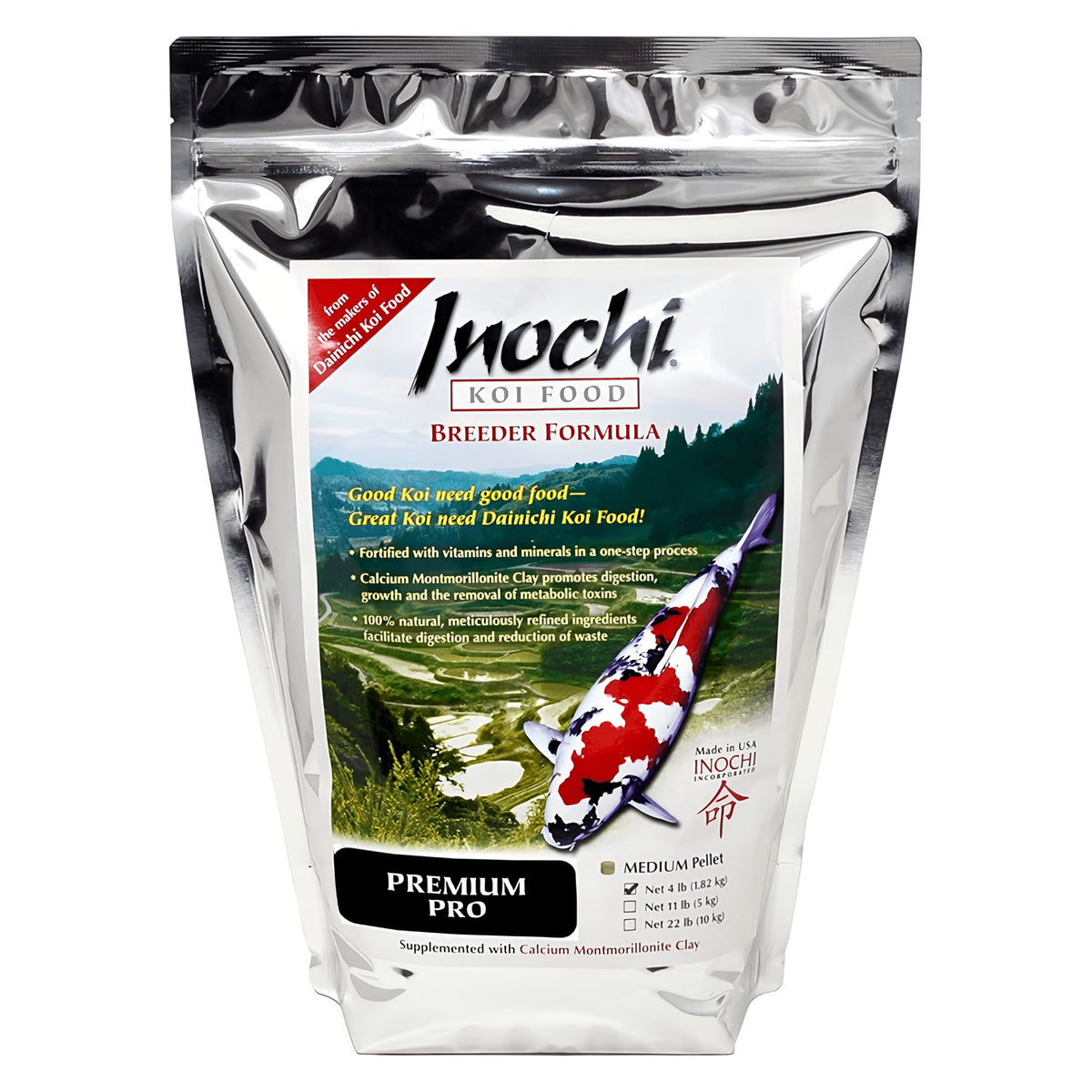 Inochi Premium PRO Koi Food Medium Pellet - Play It Koi