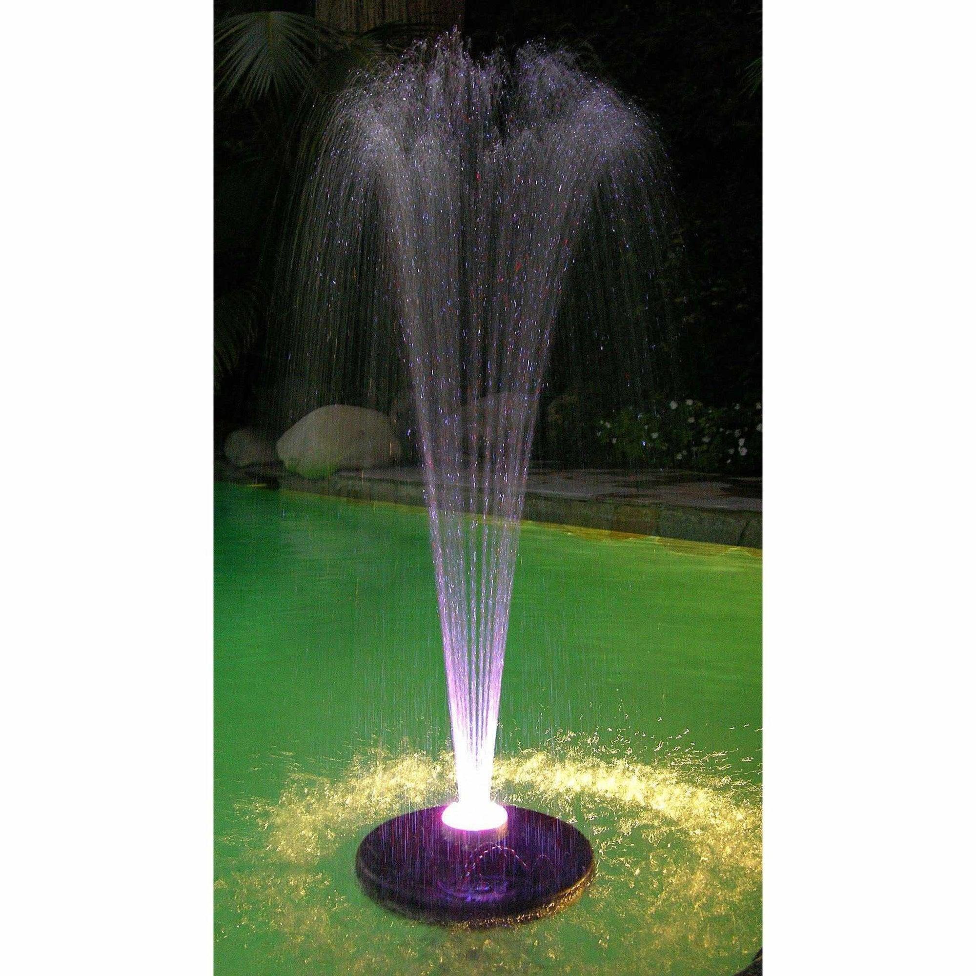 Alpine Floating Spray Fountain w/ 48 LED light & 550 GPH Pump - Play It Koi