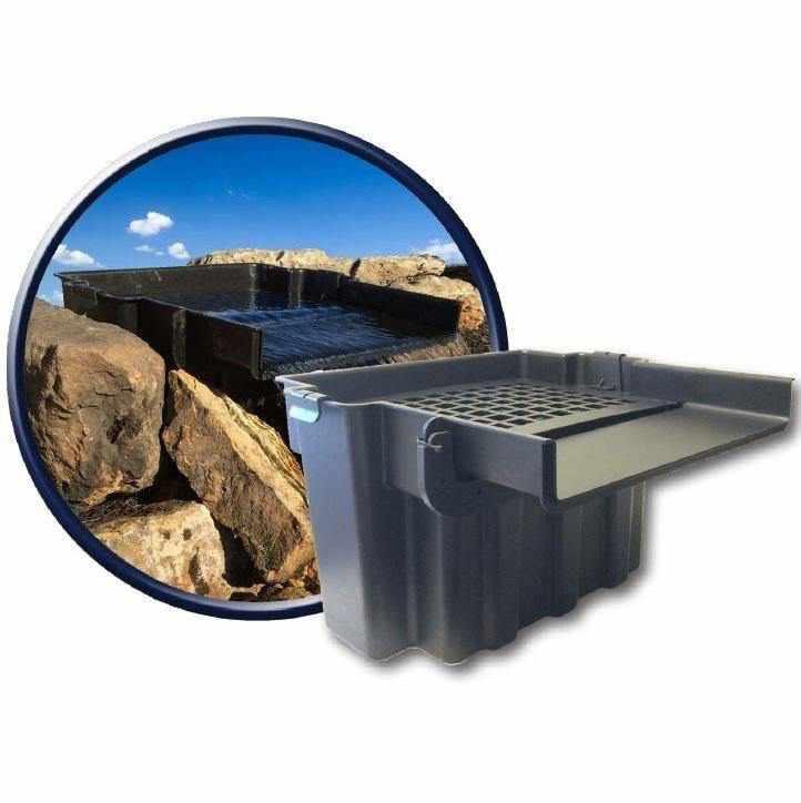 Anjon Manufacturing 16" Pro-Falls Filtering Waterfall Weir with Optional Faux Stone Lid - Play It Koi