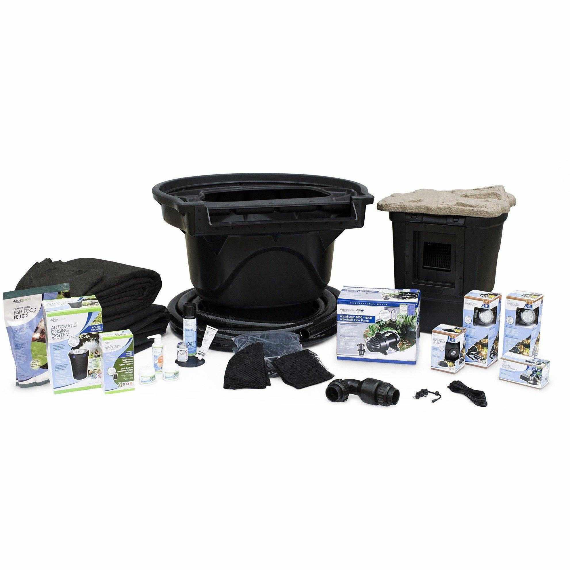 Aquascape Large Pond Kit 21x26 with AquaSurgePRO 4000-8000 Pump (MPN 53036) - Play It Koi