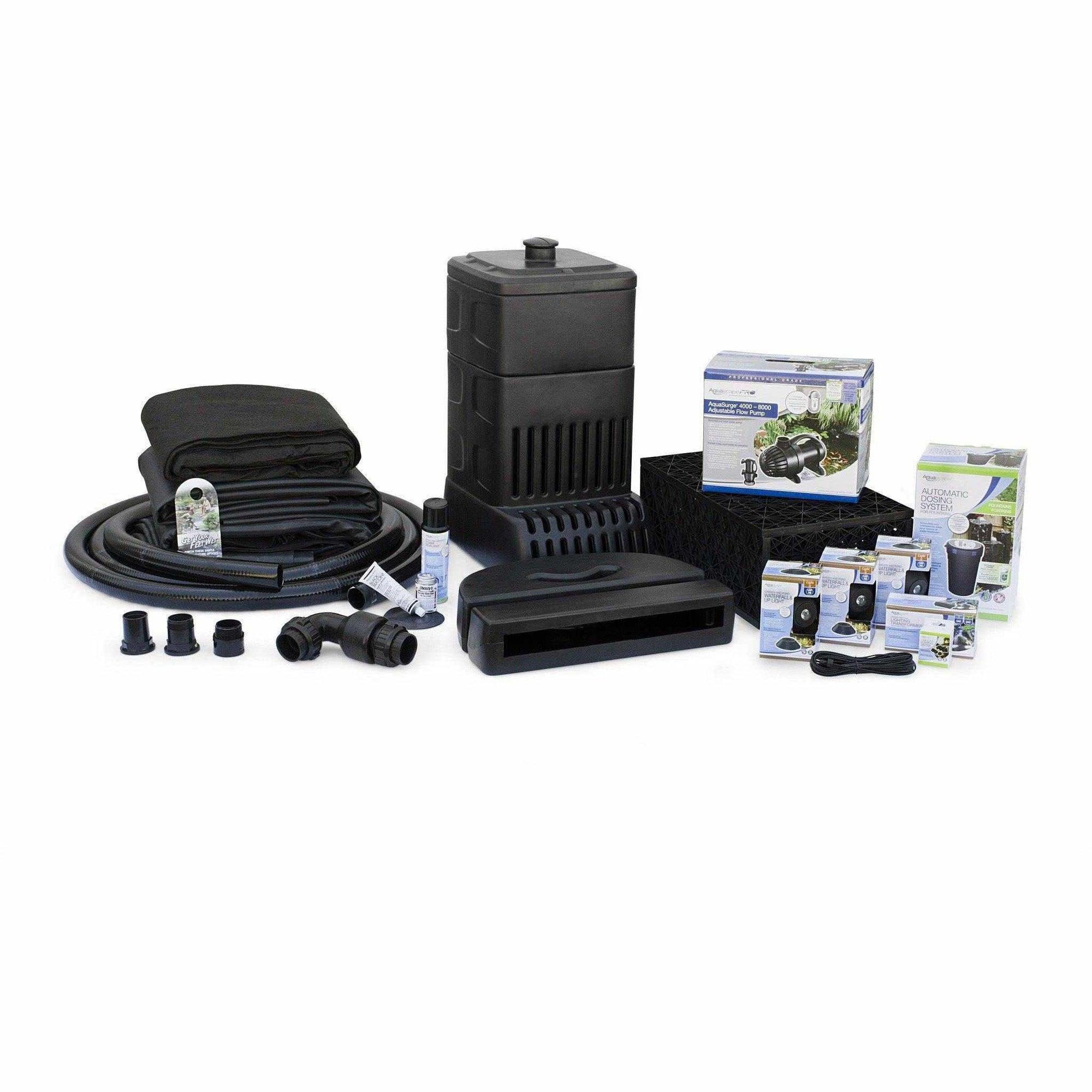 Aquascape Large Pondless Waterfall Kit with 26' Stream with AquaSurgePRO 4000-8000 Pump - Play It Koi