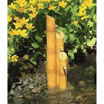 Aquascape Pouring Three-Tier Bamboo Fountain - Play It Koi