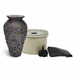 Aquascape Small Stacked Slate Urn Fountain Kit - Play It Koi