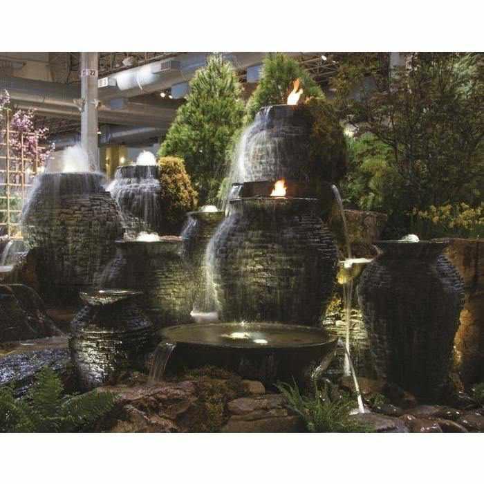 Aquascape Small Stacked Slate Urn - Play It Koi