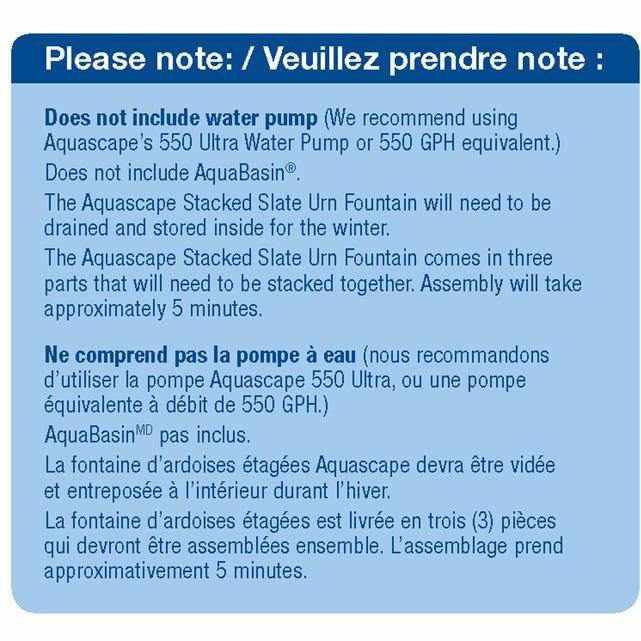 Aquascape Small Stacked Slate Urn - Play It Koi