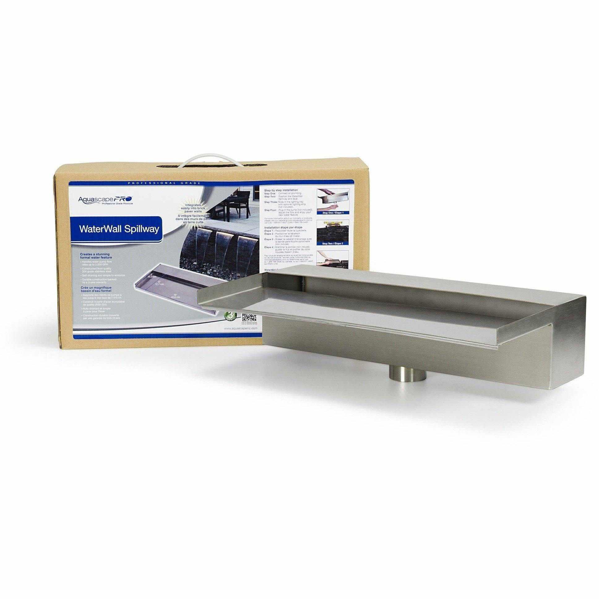 Aquascape Stainless Steel WaterWall Spillway - Play It Koi