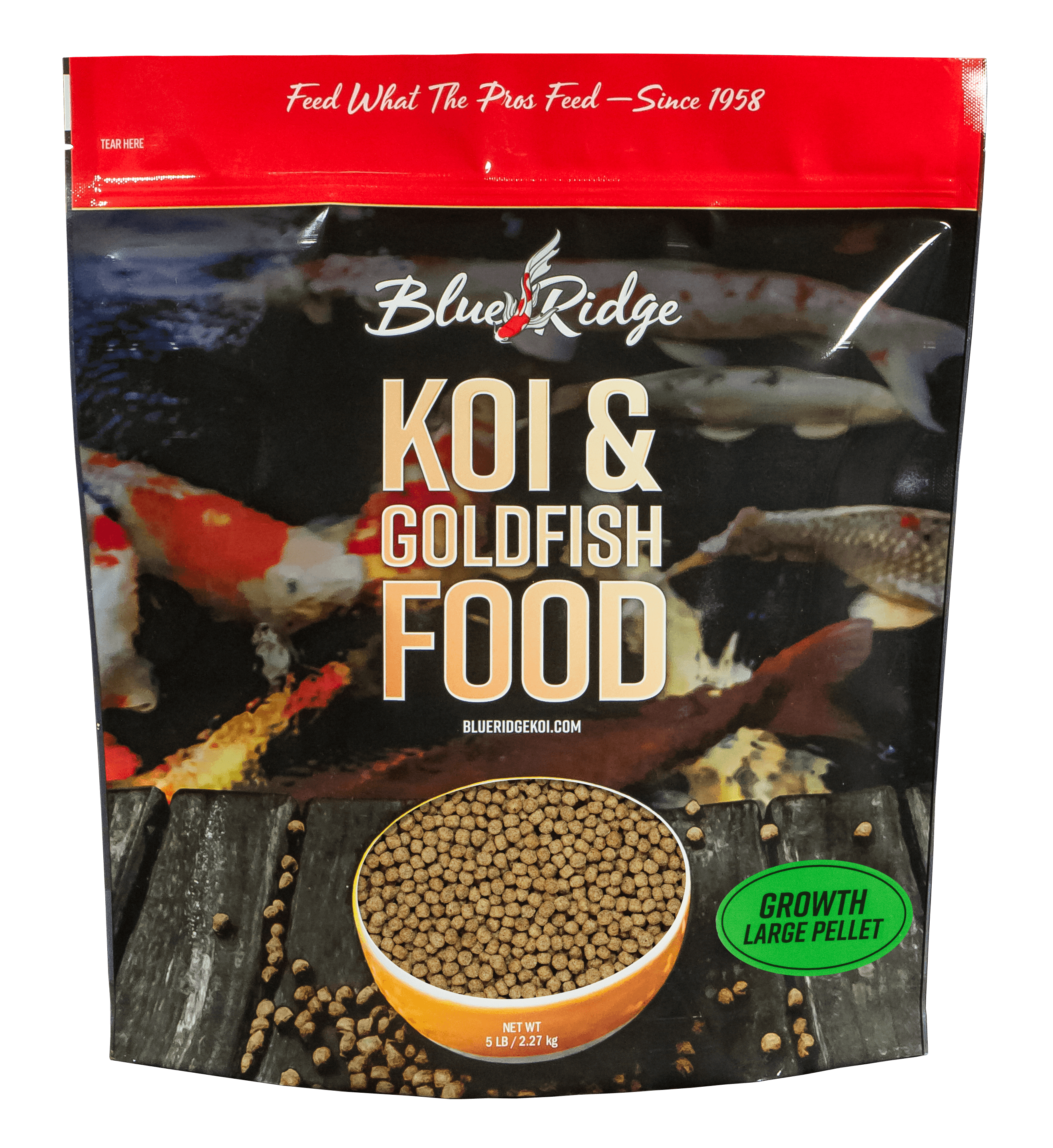 Blue Ridge Growth Large Pellet Formula Koi & Goldfish Food - Play It Koi
