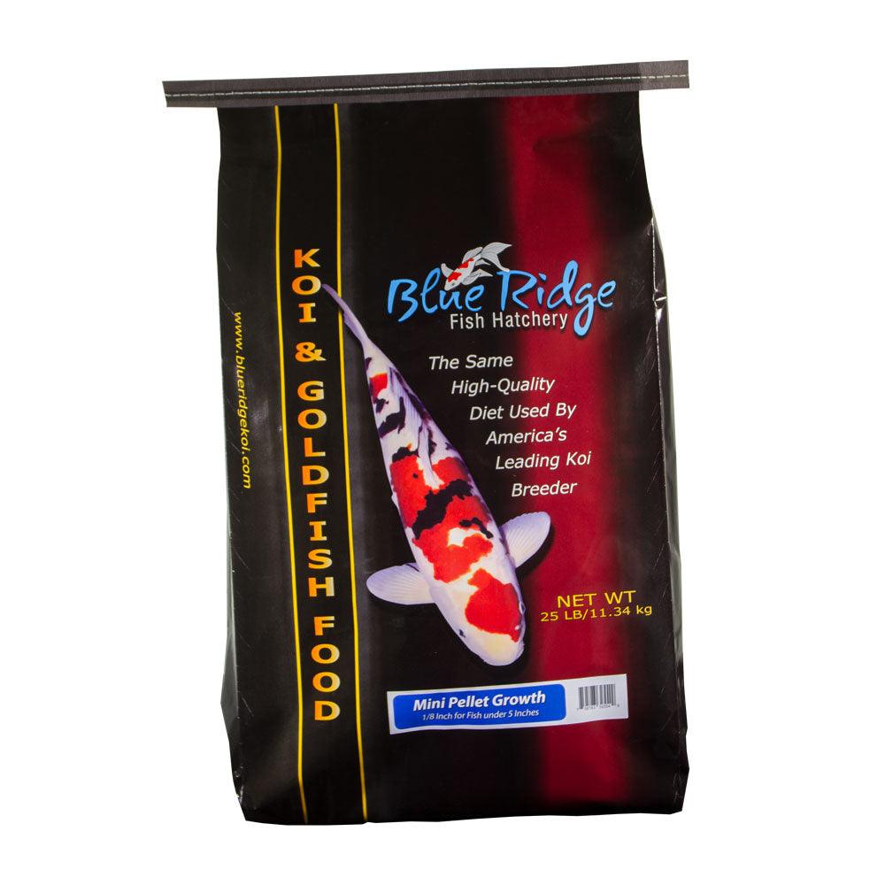 Blue Ridge Mini Pellet Growth Formula Koi & Goldfish Food - Play It Koi