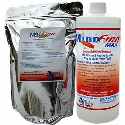 MinnFinn Max and NeuFinn Koi Pond Treatment - Commercial Strength - Play It Koi