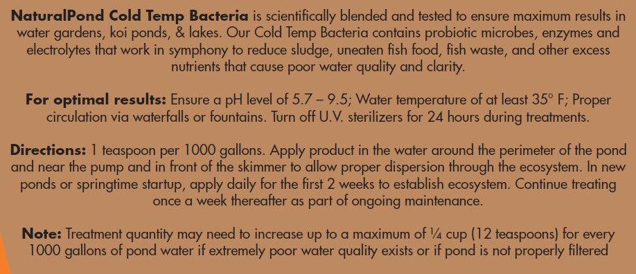 NaturalPond Cold Temperature Beneficial Bacteria - Dry - Play It Koi