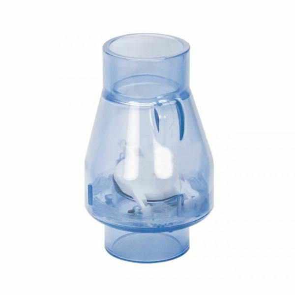 PVC Swing Check Valve - 2" Clear- Slip x Slip - Play It Koi