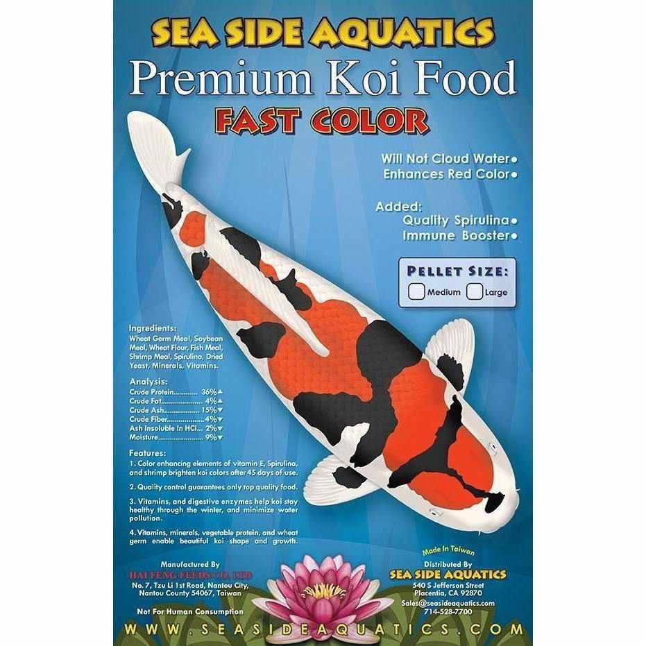 Sea Side Aquatics Premium Koi Food - Fast Color - Play It Koi