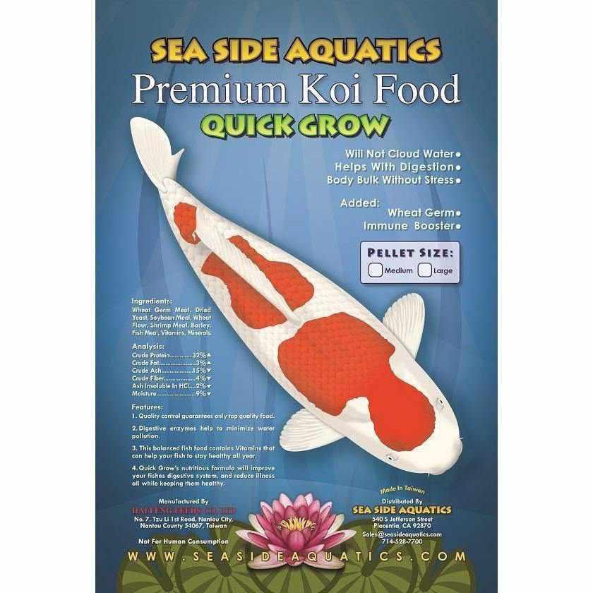 Sea Side Aquatics Premium Koi Food - Quick Grow - Play It Koi