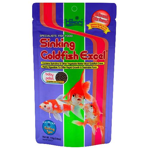 Hikari Excel Goldfish Food - Sinking Baby Pellets 3.88 Ounces