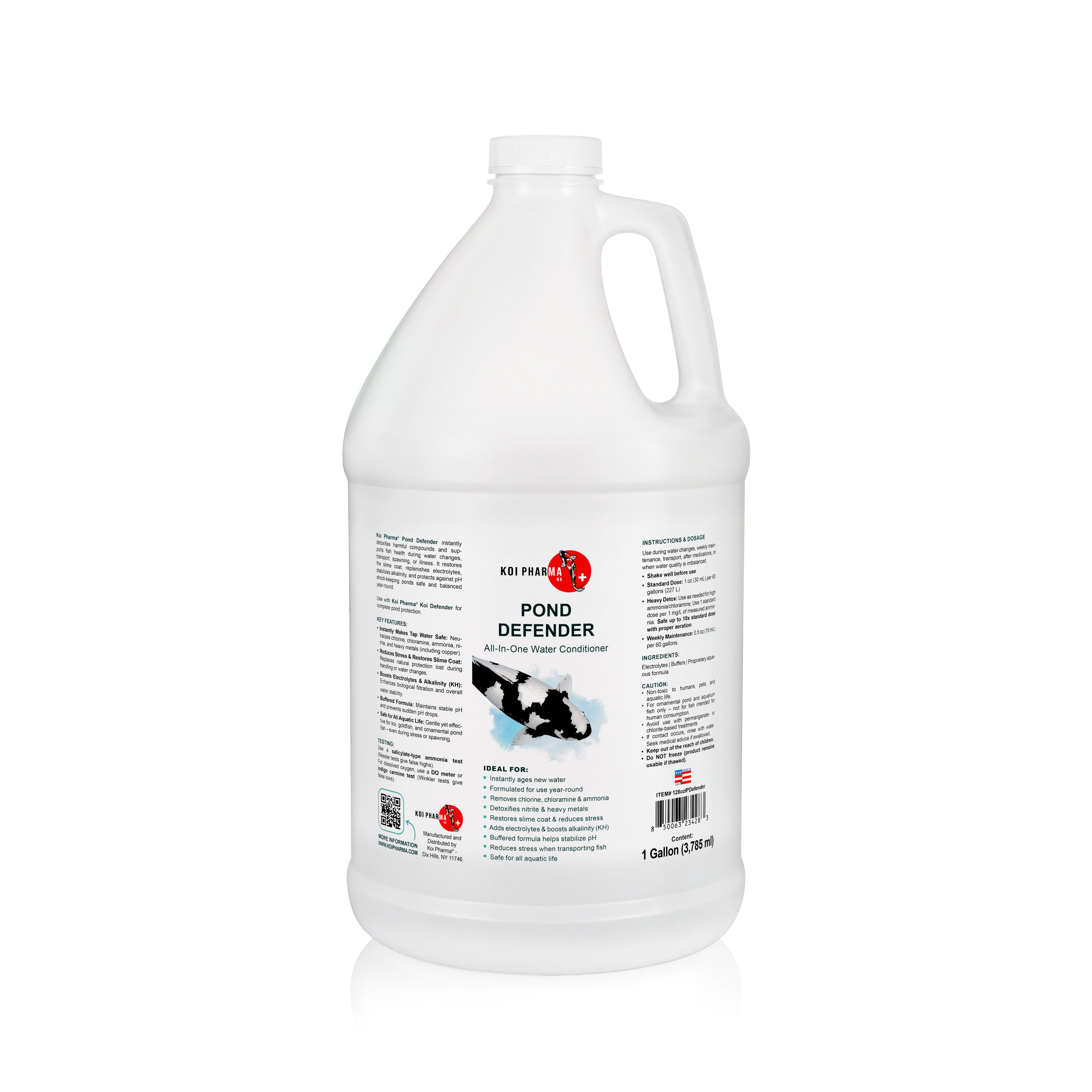 Koi Pharma Pond Defender 1 Gallon - All-In-One Water Conditioner