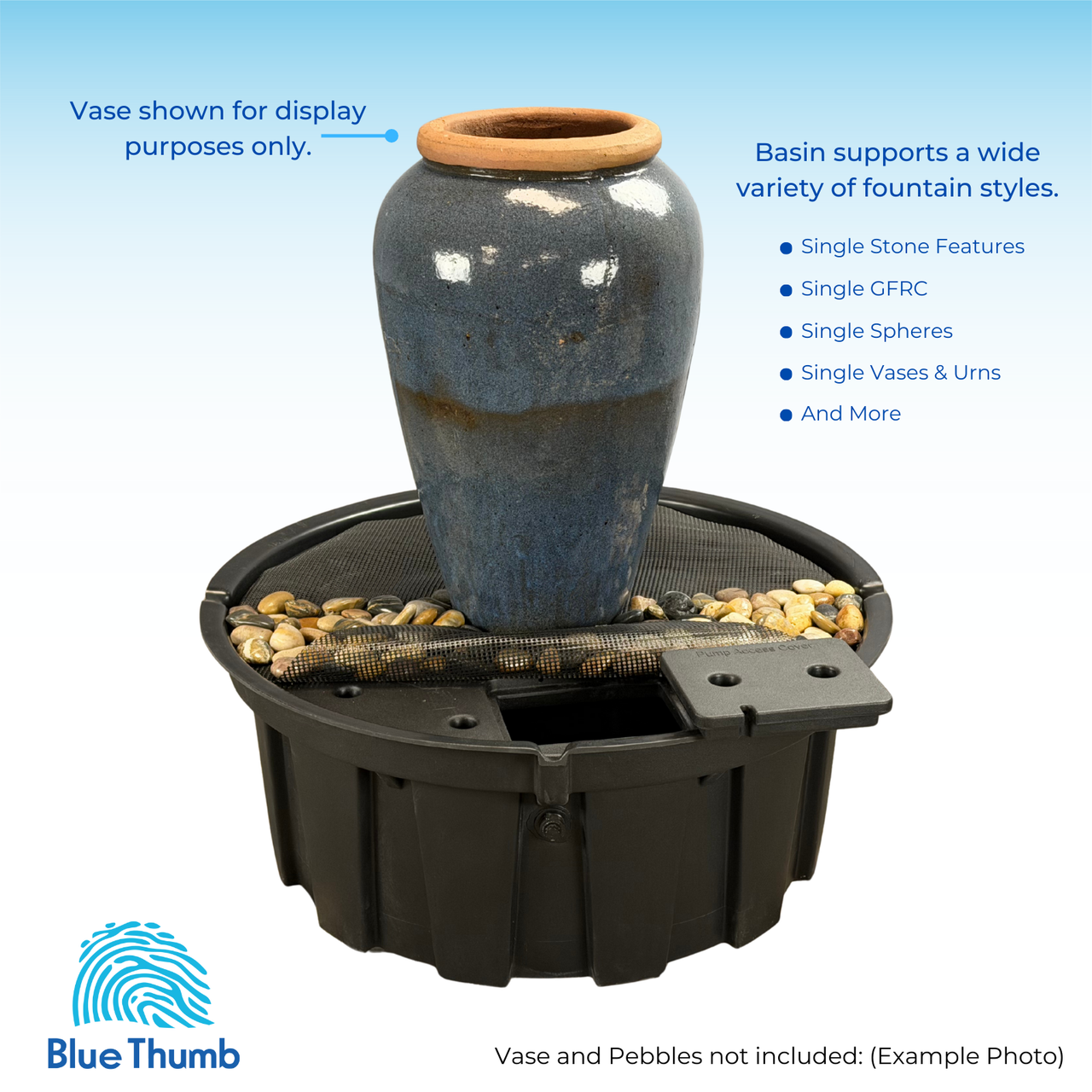 Blue Thumb AquaBox Fountain Reservoir Basins