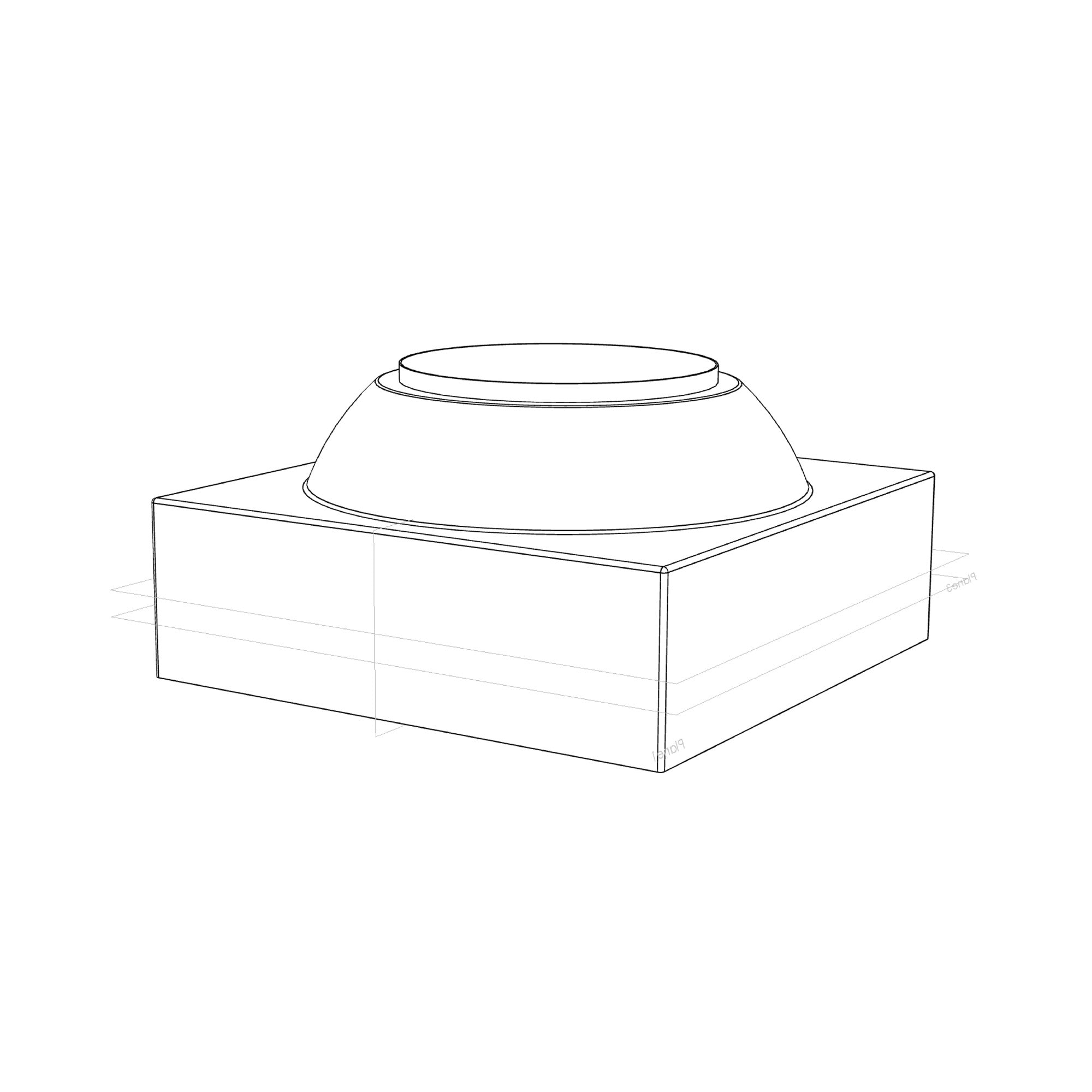 Atlantic 16 Copper Bowl Pedestal — installed lifestyle view