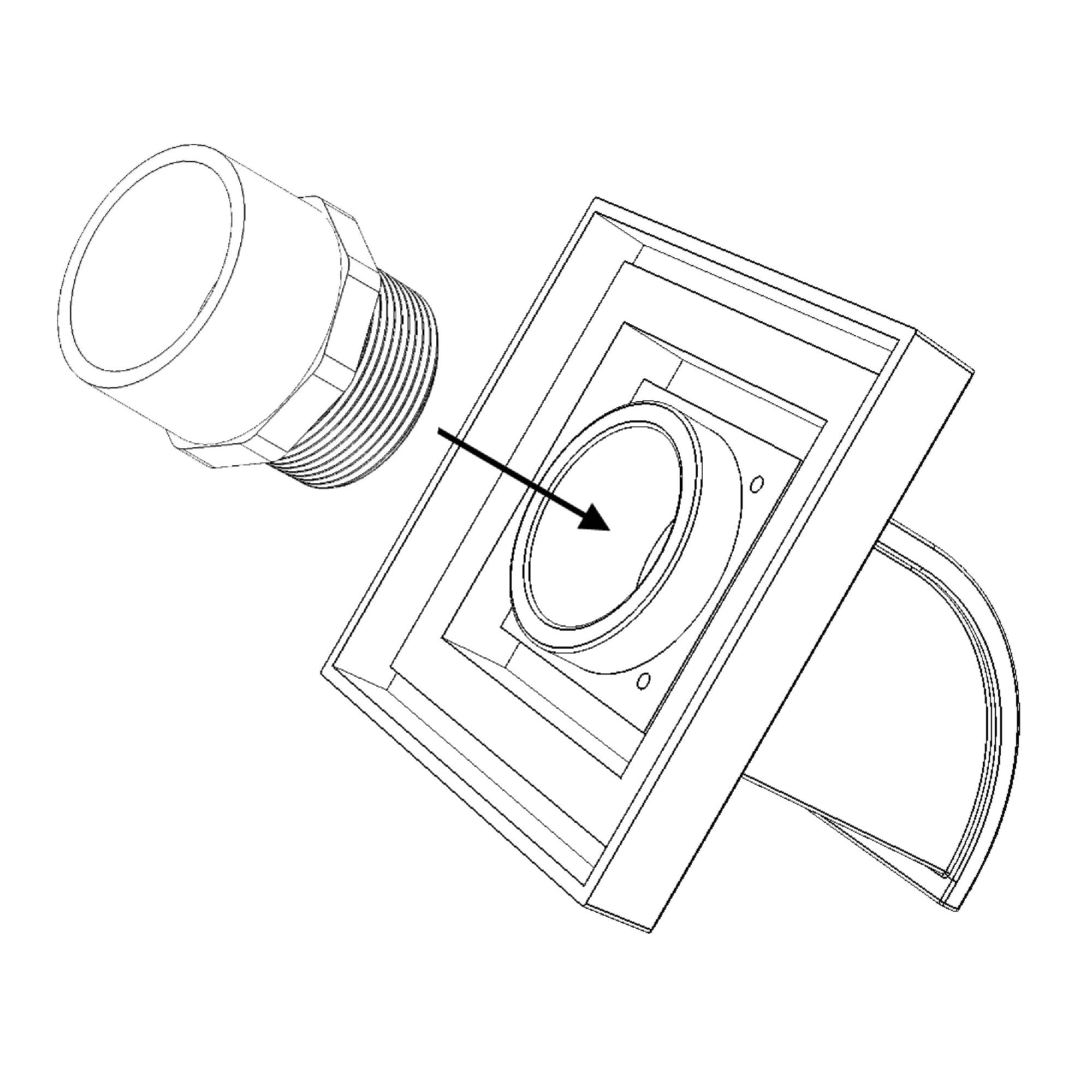 Atlantic Verona Wall Spout installed on wall — lifestyle view 1