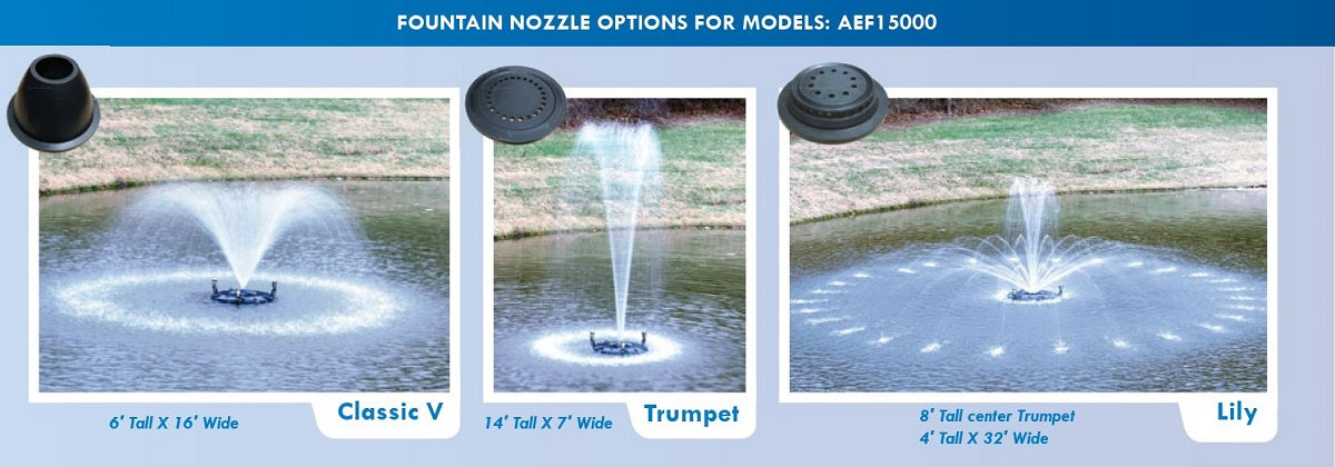 Anjon Manufacturing Floating EcoFountain Aerating Display Fountains AEF-15000