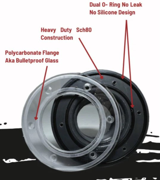 Kick Ass INO Flange Overflow or Sidewall Fittings