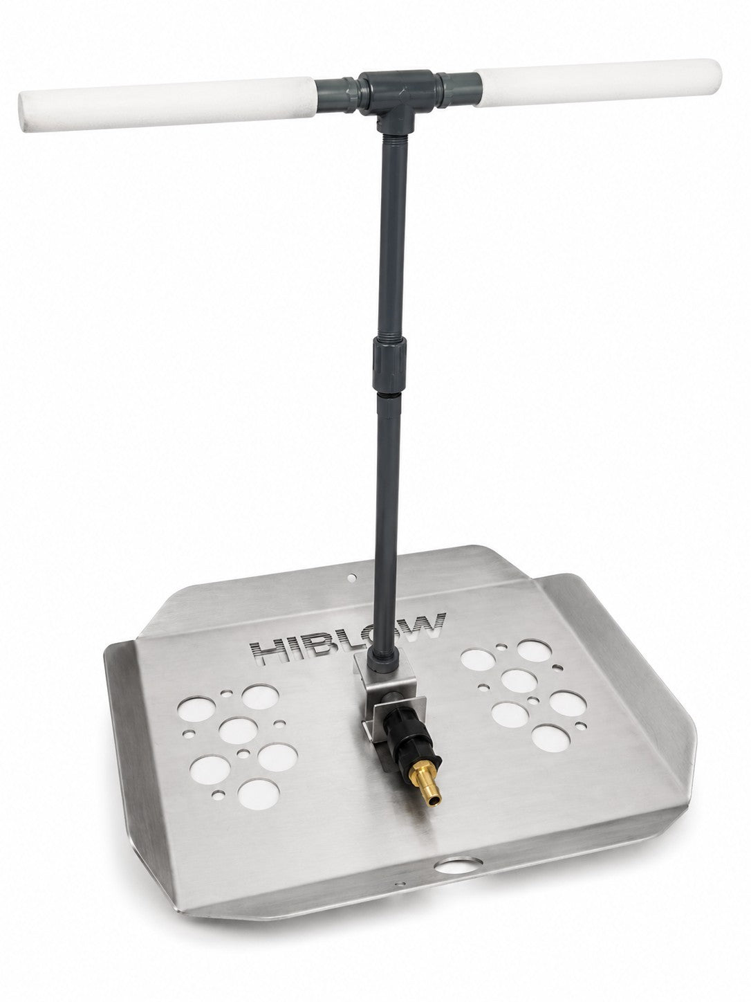 Hiblow Adjustable Height Pond Diffuser at a middle setting