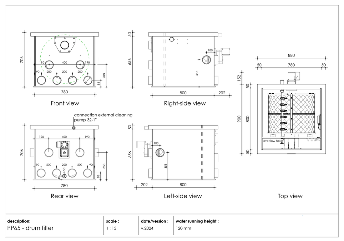 SeaSide Aquatics Rotary Drum Filters RDFs