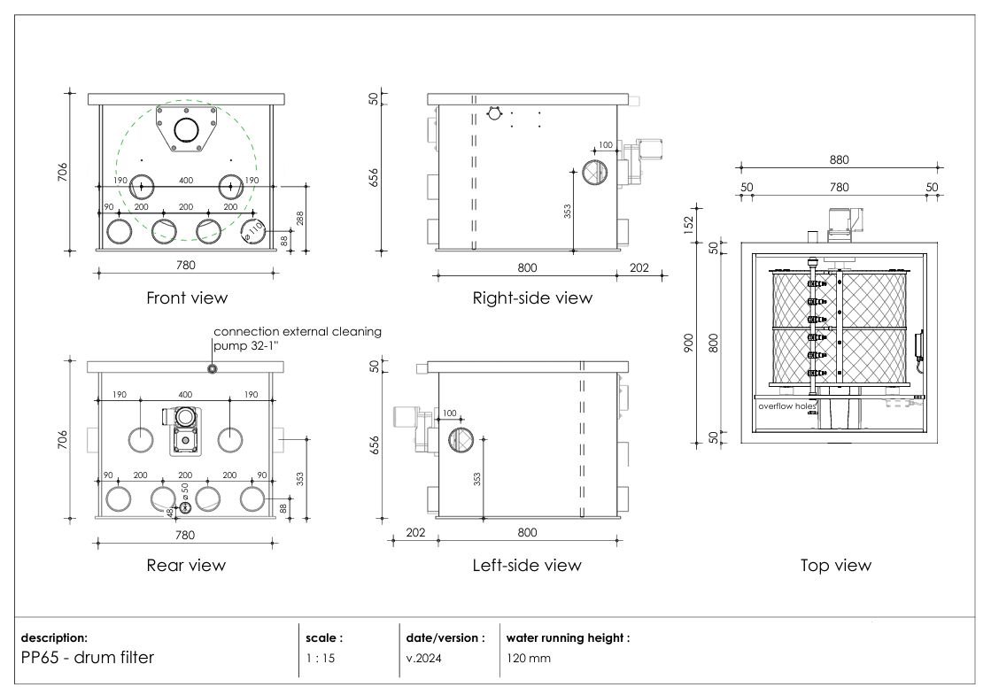 SeaSide Aquatics Rotary Drum Filters RDFs