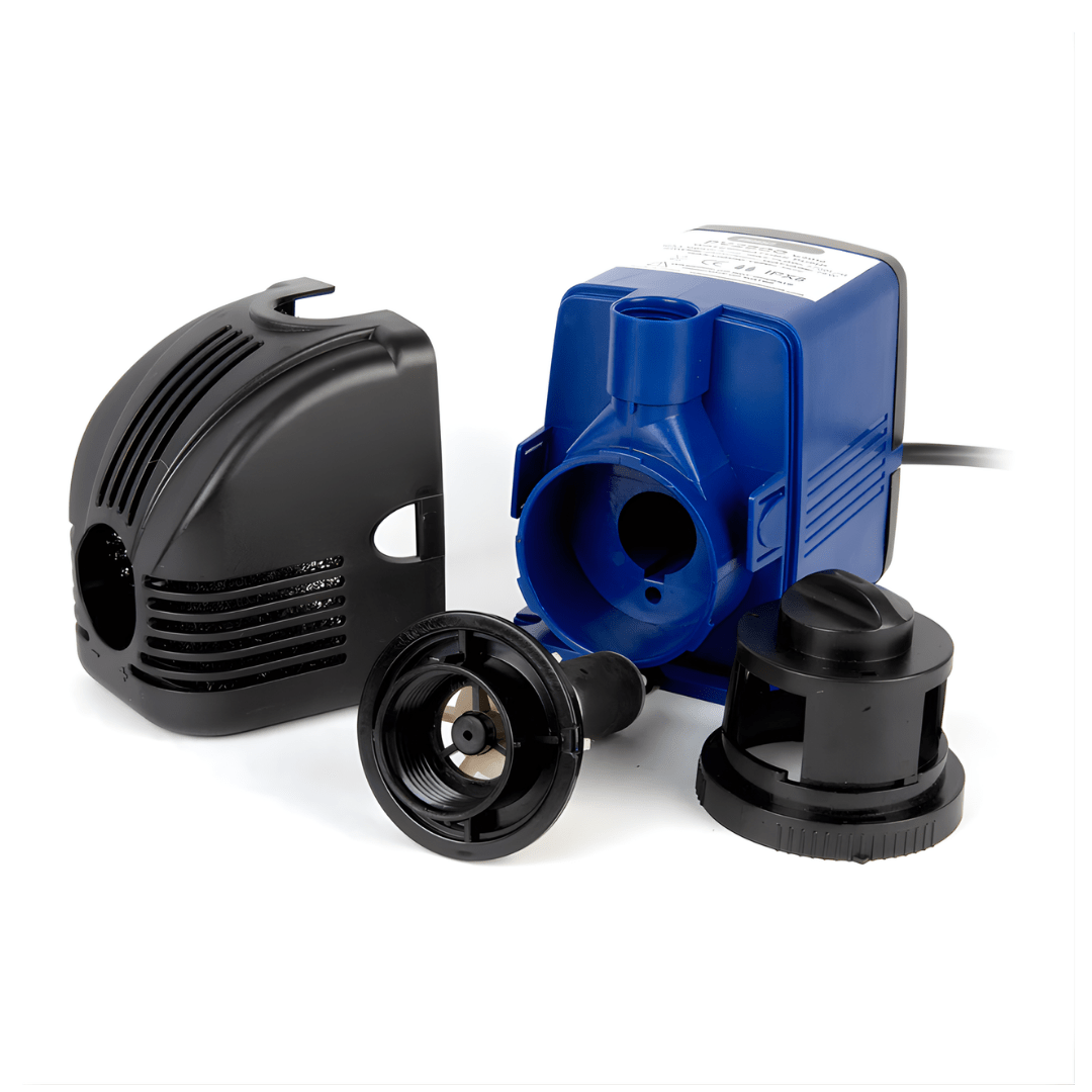 PondMAX PV Series pump opened up, front screen removed to show the impeller and volute
