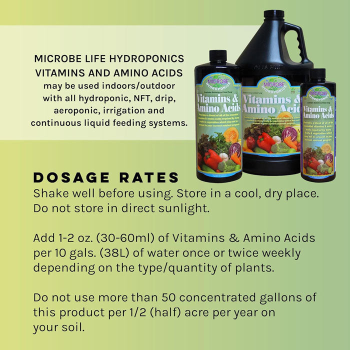 Microbe-Life Hydroponics Vitamins & Amino Acids — All Sizes