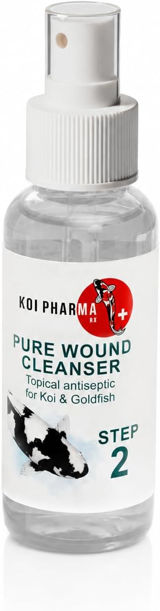 Pure Wound Cleanser bottle, Step 2 of the Koi Pharma Koi Care Kit