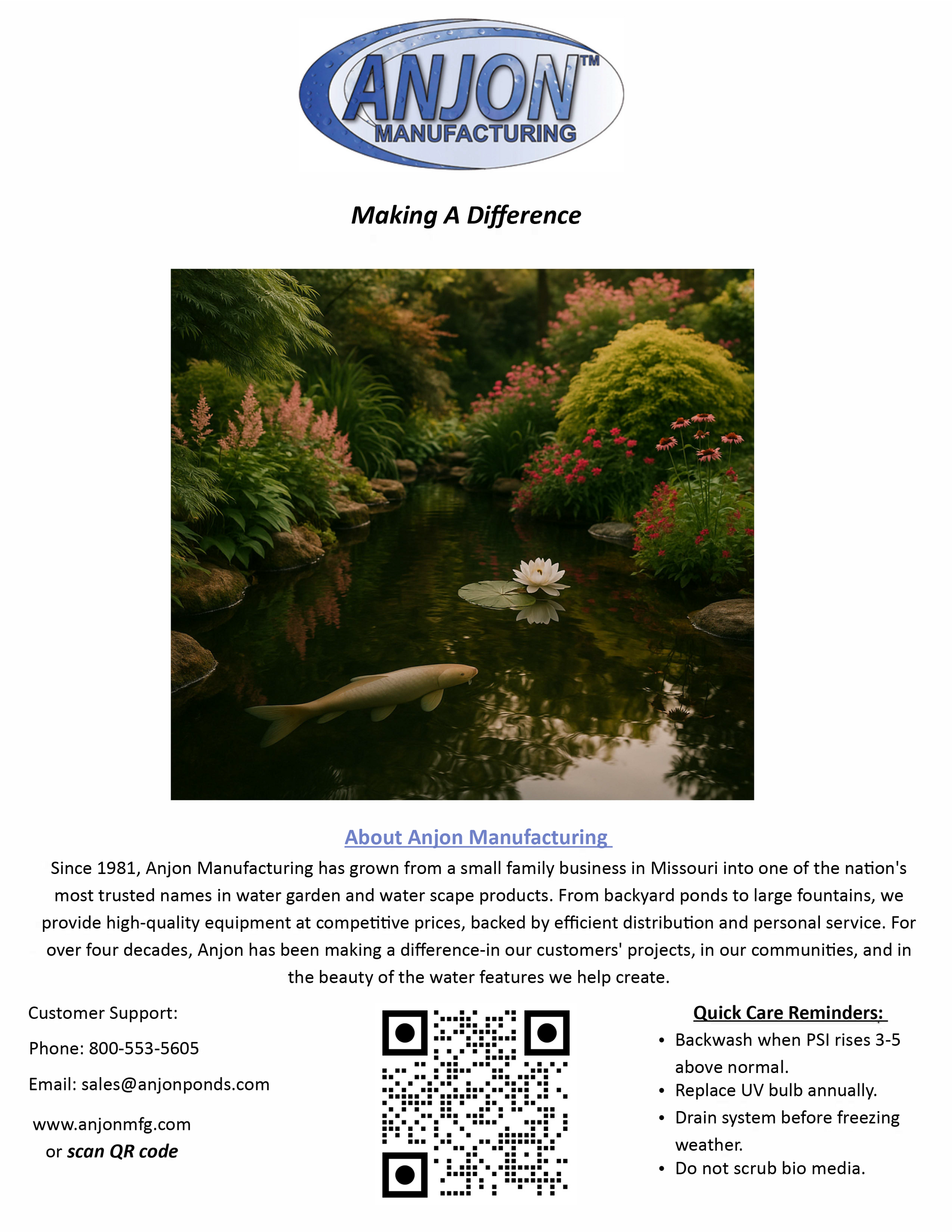 Anjon Living Ponds Pro Filtration Systems