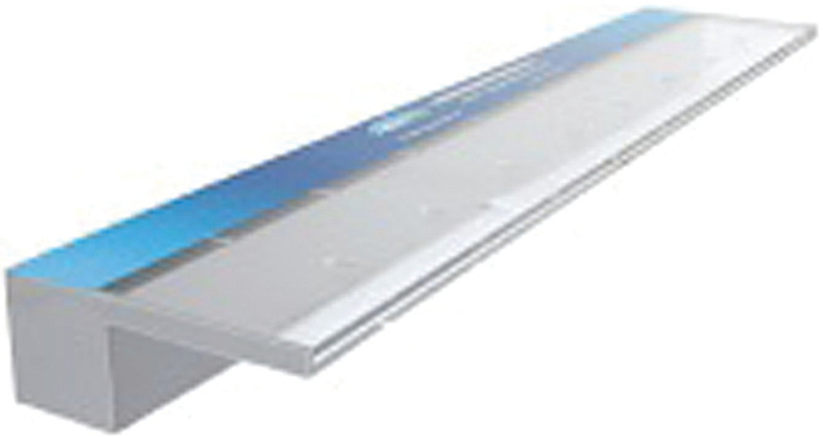 PondMAX AquaEdge Acrylic Spillway — bottom inlet, blue acrylic edge