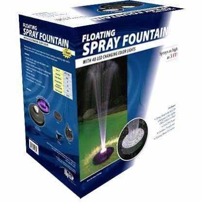Alpine Floating Spray Fountain w/ 48 LED light & 550 GPH Pump - Play It Koi