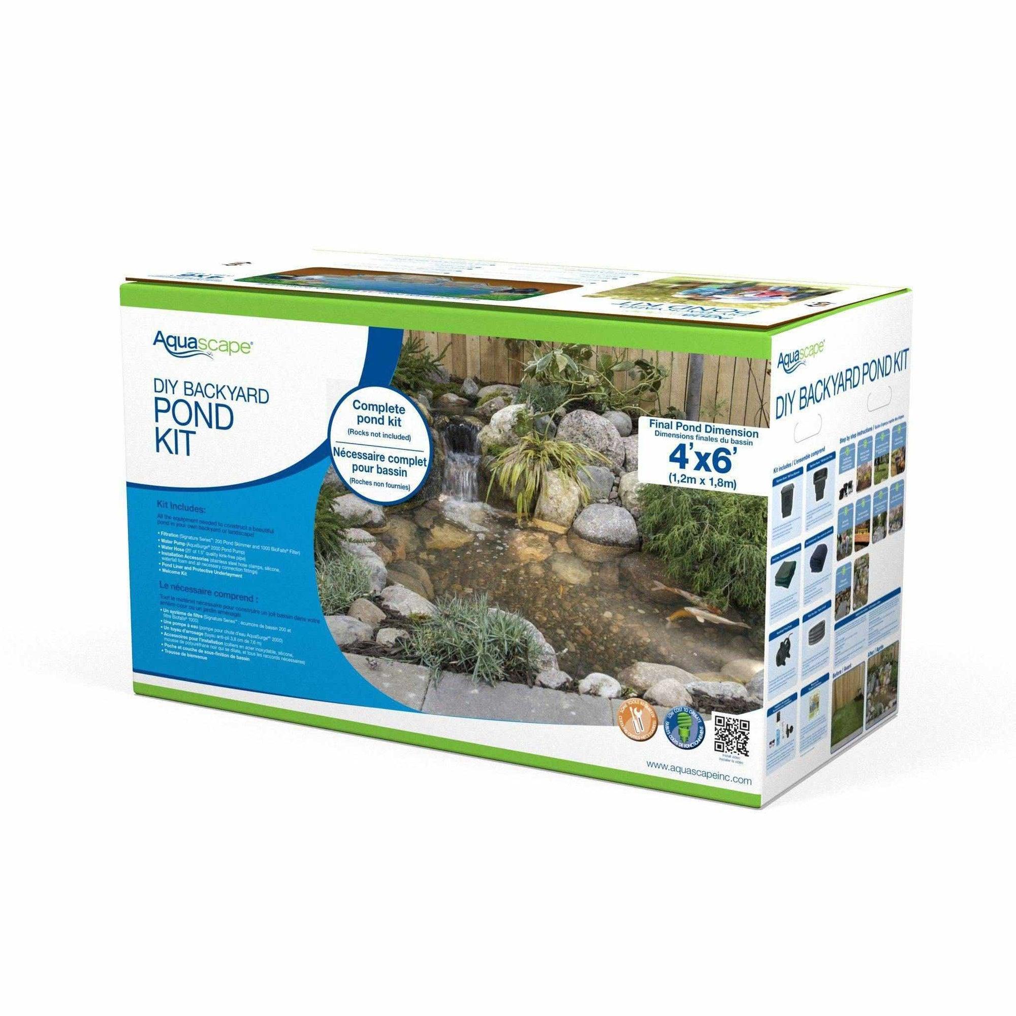Aquascape 4' X 6' Aquascape DIY Backyard Pond Kit (MPN 99763) - Play It Koi