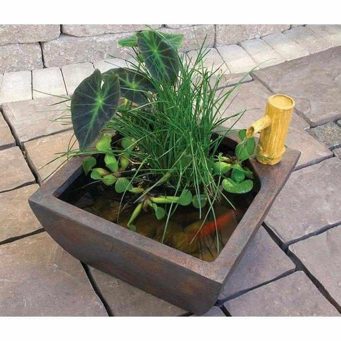 aquatic patio pond pot planter Aquascape Aquatic Patio Pond Fountain Kit