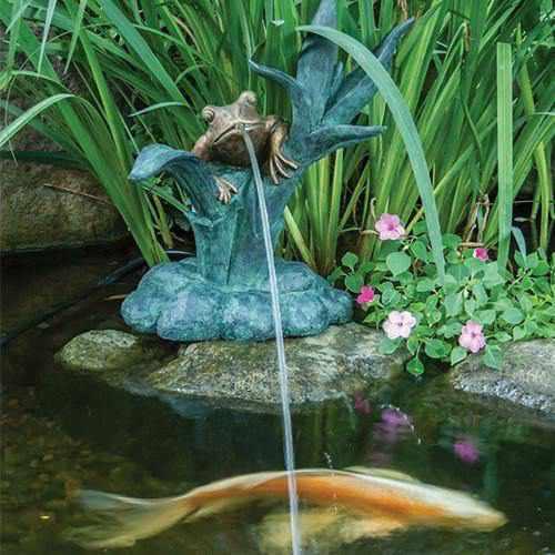 Aquascape Frog on Reed Spitter - Play It Koi