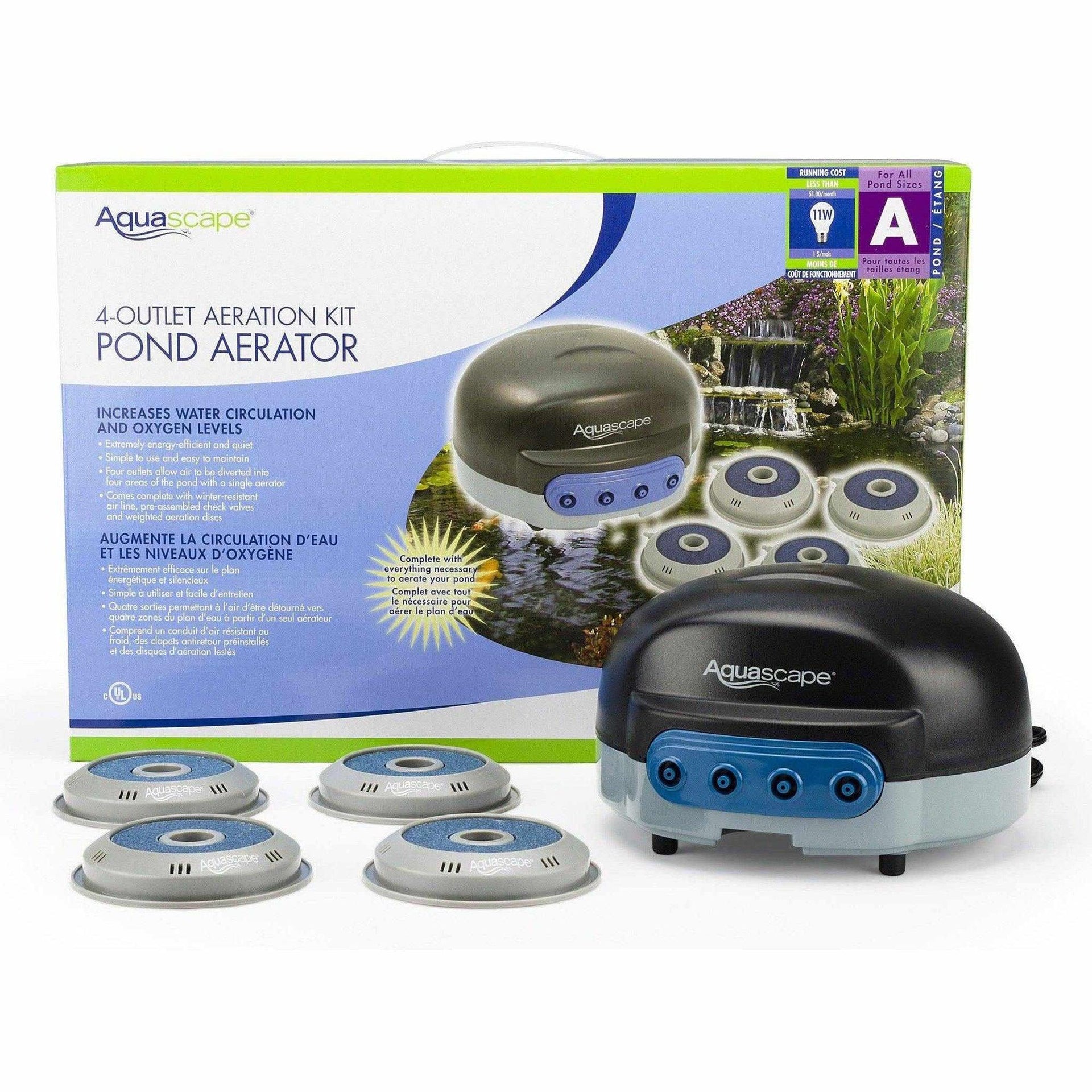 air pump for plants Aquascape Pond Water Aerator Air Pump 4 Outlet Circualation System Kit