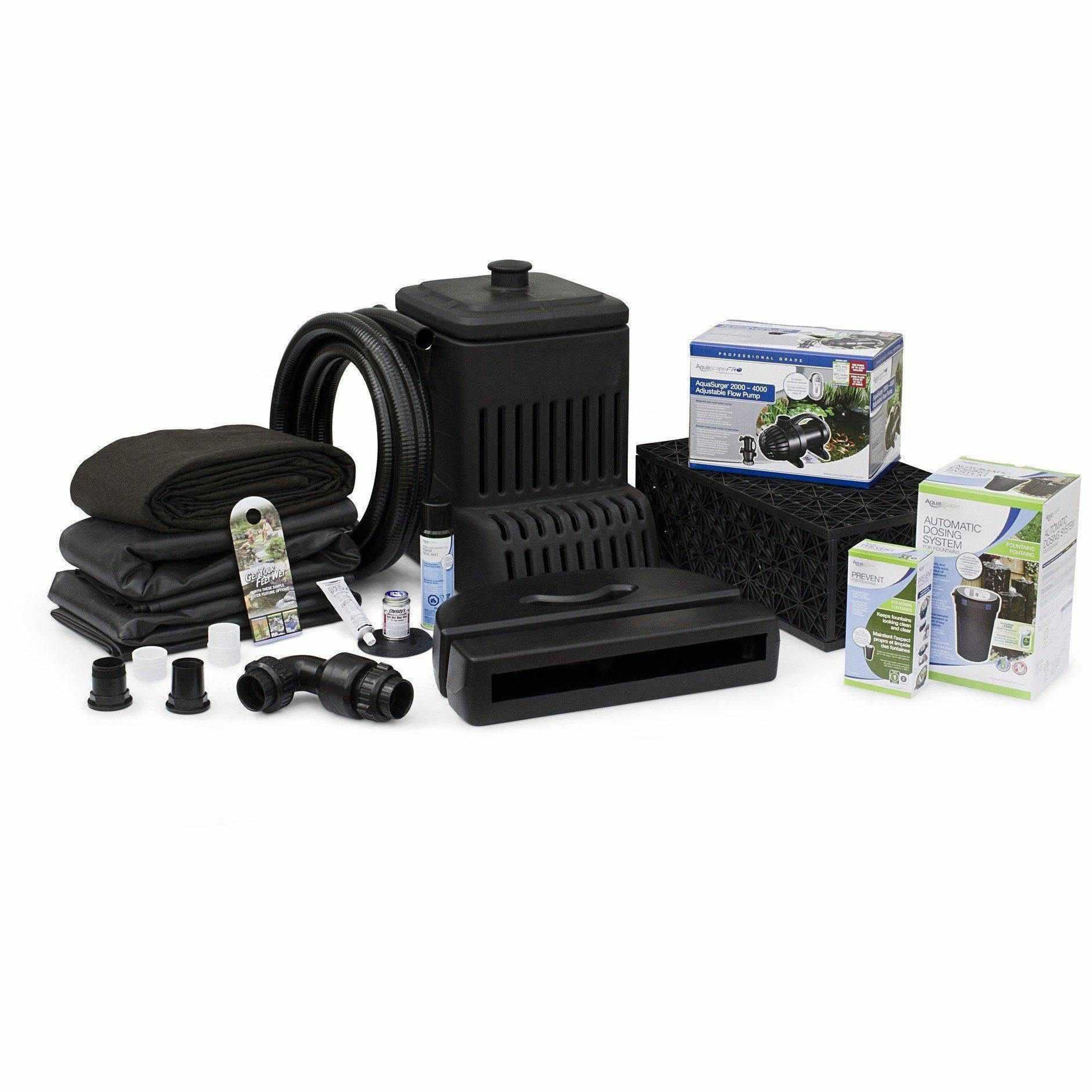 Aquascape Small Pondless Waterfall Kit with 6' Stream with AquaSurgePRO 2000-4000 Pump - Play It Koi