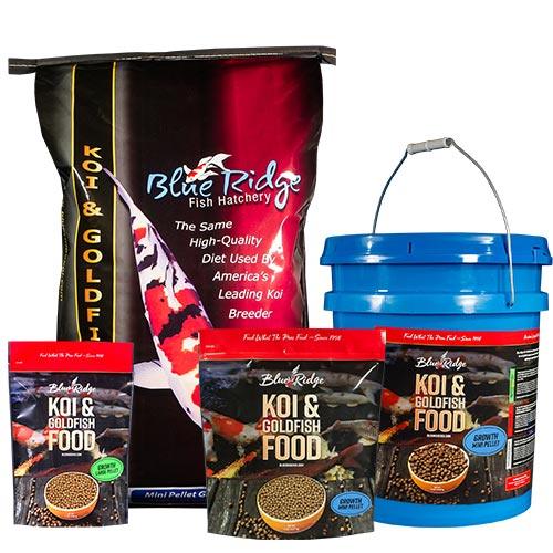 Blue Ridge Mini Pellet Growth Formula Koi & Goldfish Food - Play It Koi