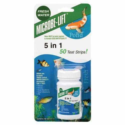 MICROBE-LIFT 5-in-1 Test Strips - 50 Tests - Play It Koi