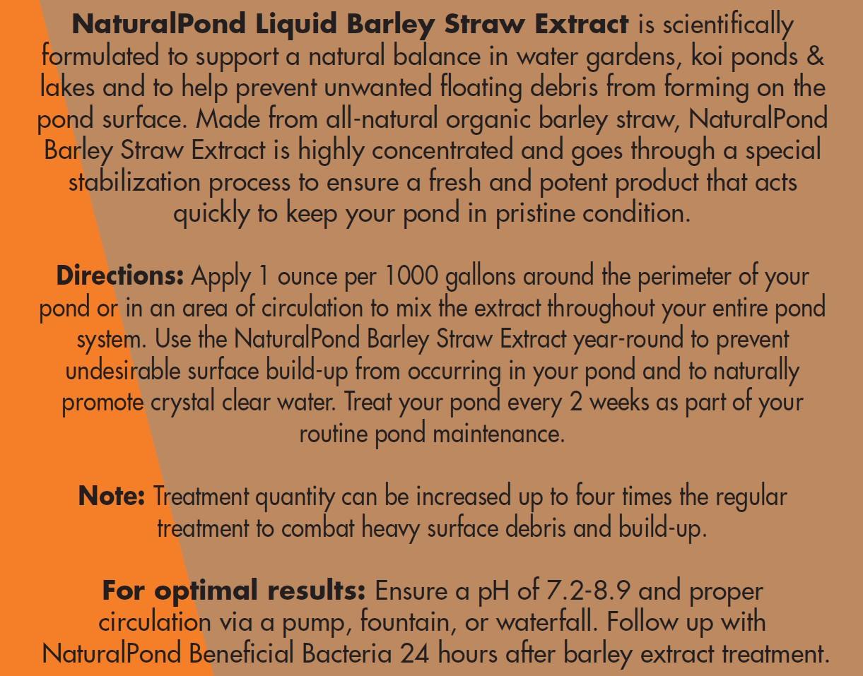 NaturalPond Liquid Barley Straw Extract - Play It Koi